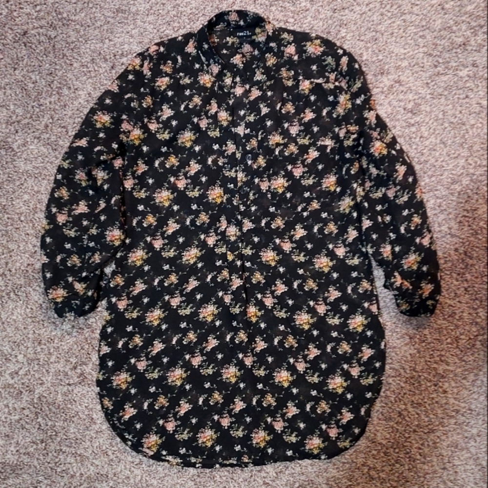 Rue 21 floral 3/4 sleeve shirt